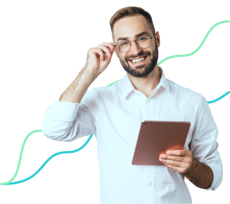 Profissional utilizando o sistema Clínica nas Nuvens